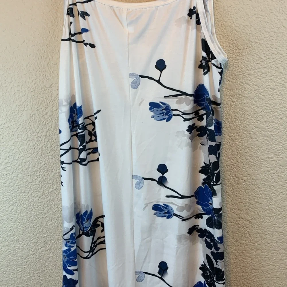 Floral dress sz XL casual vacation flowers boho resort mini dress beach coverup